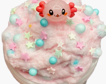 Axolotl slime sizzle puff cloud cream foam slime