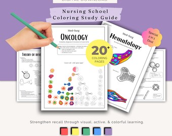 Oncology & Hematology Coloring Study Guide | Nursing Student Printable Notes