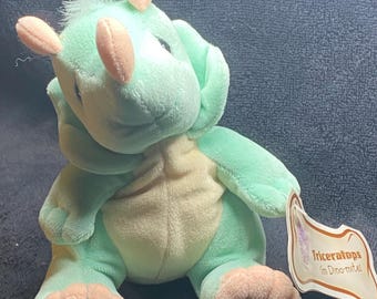1999 Precious Moments Tender Tails Plush Triceratops dinosaur beanbag