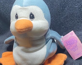 1998 Precious Moments Tender Tails Penguin 5" Bean Bag Stuffed Animal