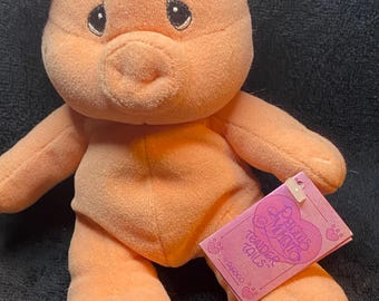 1999 Vintage Precious Moments Tender Tails Pink Pig Plush Piglet Piggy Enesco