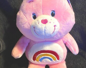Care Bears Cheer Bear Plush Stuffed Animal, Pink, Rainbow