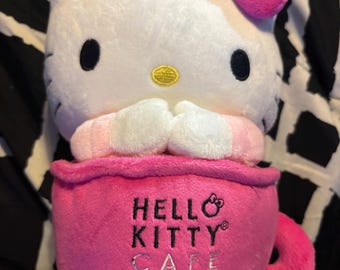 Hello Kitty Cafe Truck 9" Plushie in Pink Plush Cup
