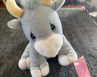 Precious Moments Tender Tails - Grey Bull Plush 1998