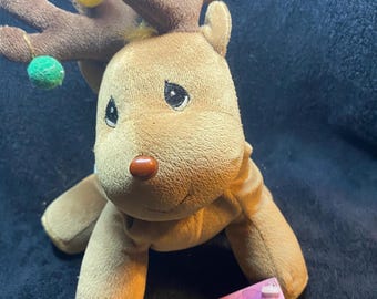 Precious Moments Tender Tails - Christmas Reindeer Plush 1998