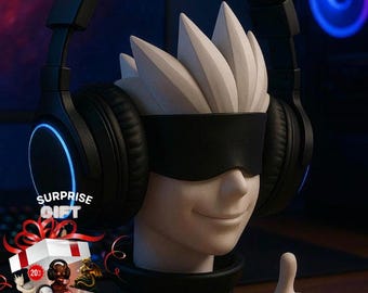 3D-utskrivbart headsetstativ i STL och överraskningspresent – Snygg speldekoration till skrivbordet