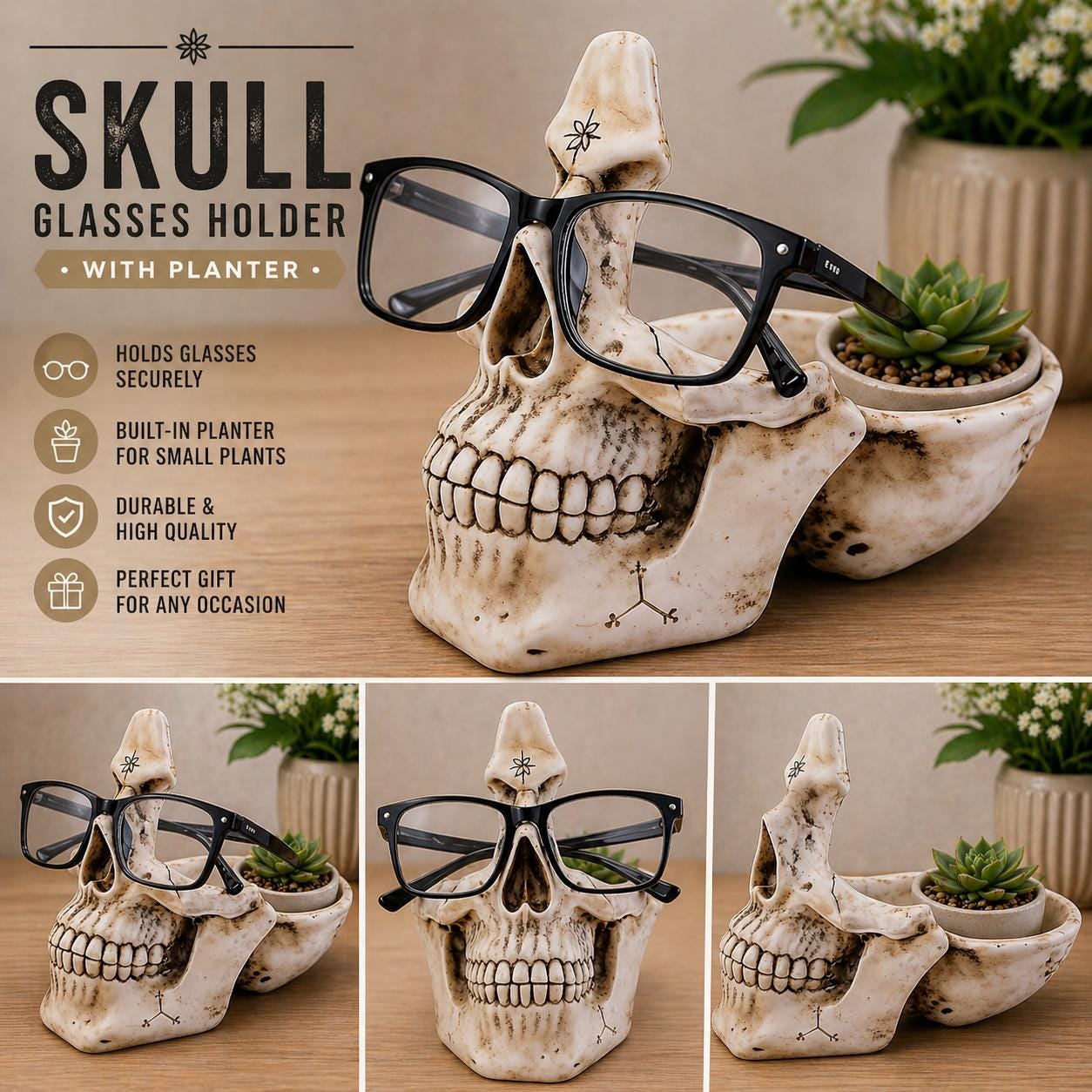 Skull Glasses Stand Holder - Etsy