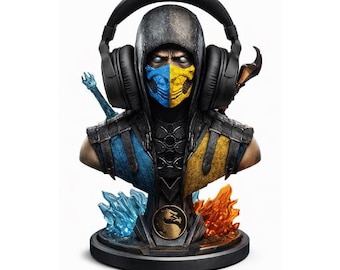 Mortal Kombat Hörlursställ STL – Sub-Zero vs Scorpion 3D-utskrivbar fil