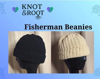 Gorro de pescador con nudos y raíces