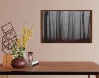 Foggy Woods Print • Misty Forest Landscape Photography (Instant Download)