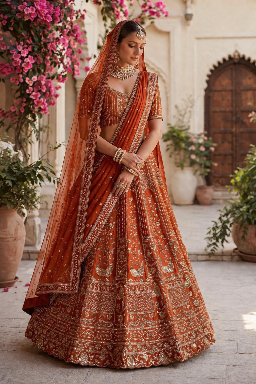 Orange Mehndi Dress - Etsy