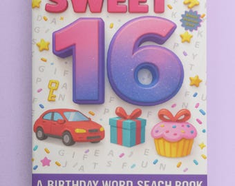 Sweet 16: een woordzoekboek voor verjaardagen voor tieners die zestien worden