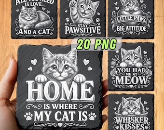 Cat Laser Engraving Files | Funny Kitten Quotes, Pet Lover Designs (Digital Download)