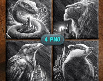 Wizard Laser Engraving Files | Slate Coaster PNG Design | Digital Download