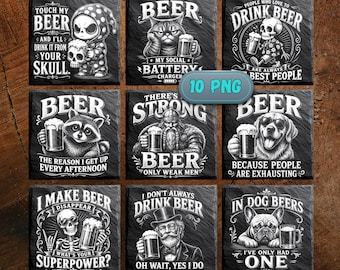 Beer Humor Laser Files for Slate Engraving | Digital PNG Designs