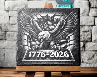 Independence Day Laser File for Slate engraving | Png design | Digital download