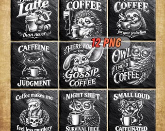Coffee Sarcastic Laser Files For Slate Engraving | Coaster Designs | Digital Download