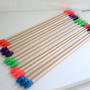 Toy Arrows, notched and fletched, mixed colors