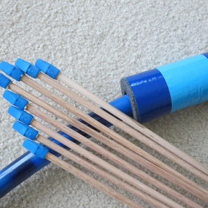 Blue bow and 8 arrows for kids archery. image 2