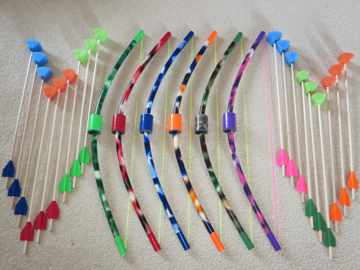 10 Small Bows and Arrows kids toy archery sets wooden arrows Etsy