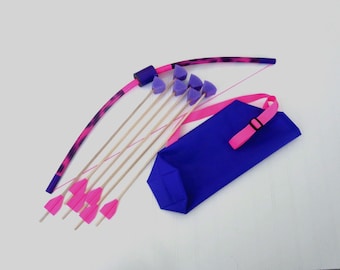 Kids toy bow & arrows set, color options, easy and fun, gift for ages up to 7 years.