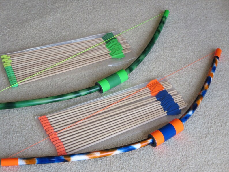 2 Large Bows and 32 Arrows Kids Pvc Archery Toy Sets Etsy