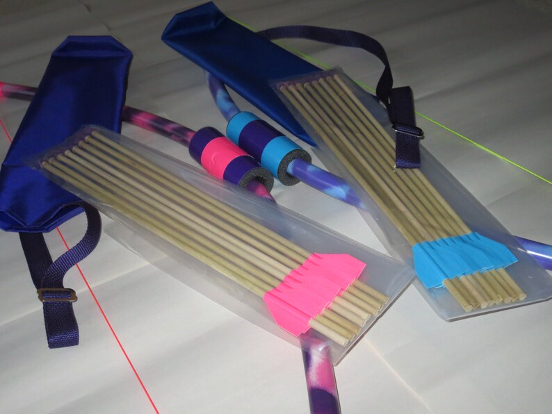 safely made 2 pack Bows and Arrows for kids fun activity sets birthday gifts archery experience.