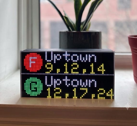 Original NYC Subway Countdown Clock - Tracker - Wifi LED Display