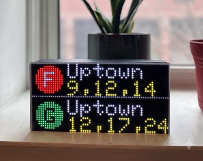 Original NYC Subway Countdown Clock - Tracker - WiFi LED Display - Realtime Transit Display