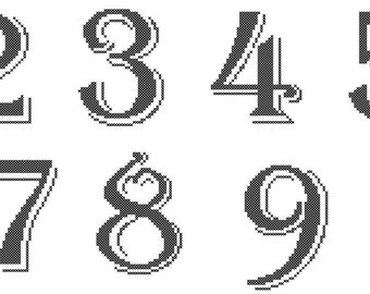 Wedding Table Numbers 1-10 Cross Stitch Pattern Cross Stitch | Etsy