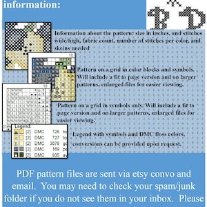 Four Inch Numbers 1-10 Counted Cross Stitch PDF Pattern for Immediate Digital Download image 2