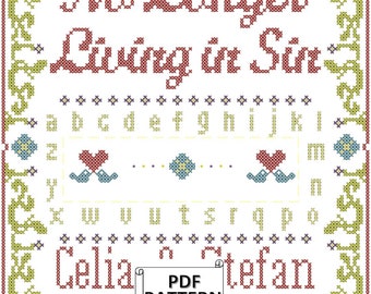 Ya no vivir en el patrón PDF de muestra de punto de cruz subversivo sin pecado