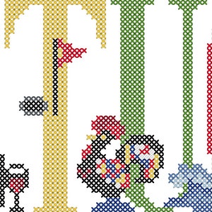 Portugal Cross Stitch Pattern: Travel Souvenir Design (PDF Chart)