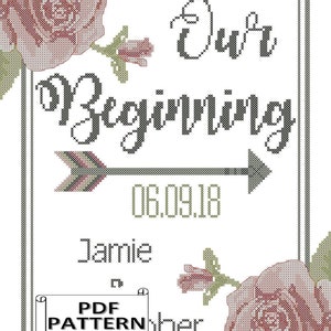 Kreuzstichmuster Hochzeit Kreuzstichmuster: Boho 50x50 cm Pfeil PDF