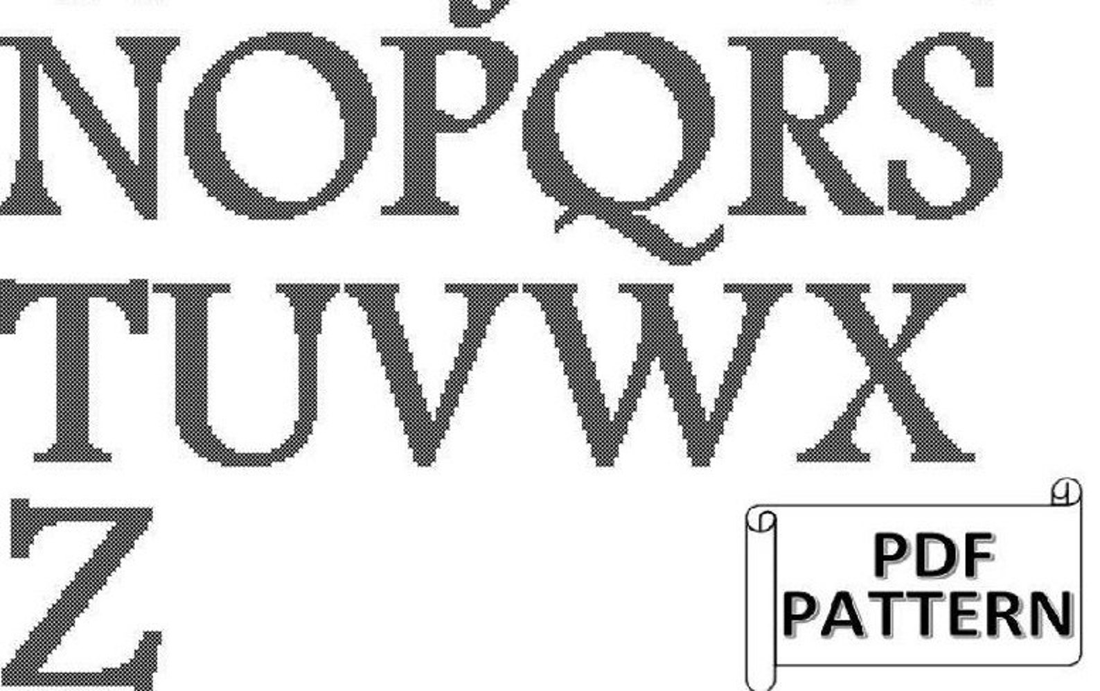Large Alphabet PDF Cross Stitch Pattern Capital A-Z for - Etsy