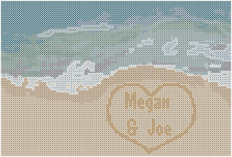 Cross Stitch Pattern Beach Wedding Cross Stitch Pattern Etsy