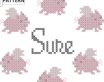 Sure When Pigs Fly Subversive Cross-Stitch PDF Chart for Office or Family Immediate Download PDF cross stitch pattern