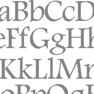 大きい（商品詳細のサイズを参照）アルファベットPDFクロスステッチパターン大文字と小文字A-Z、すぐにダウンロード可能