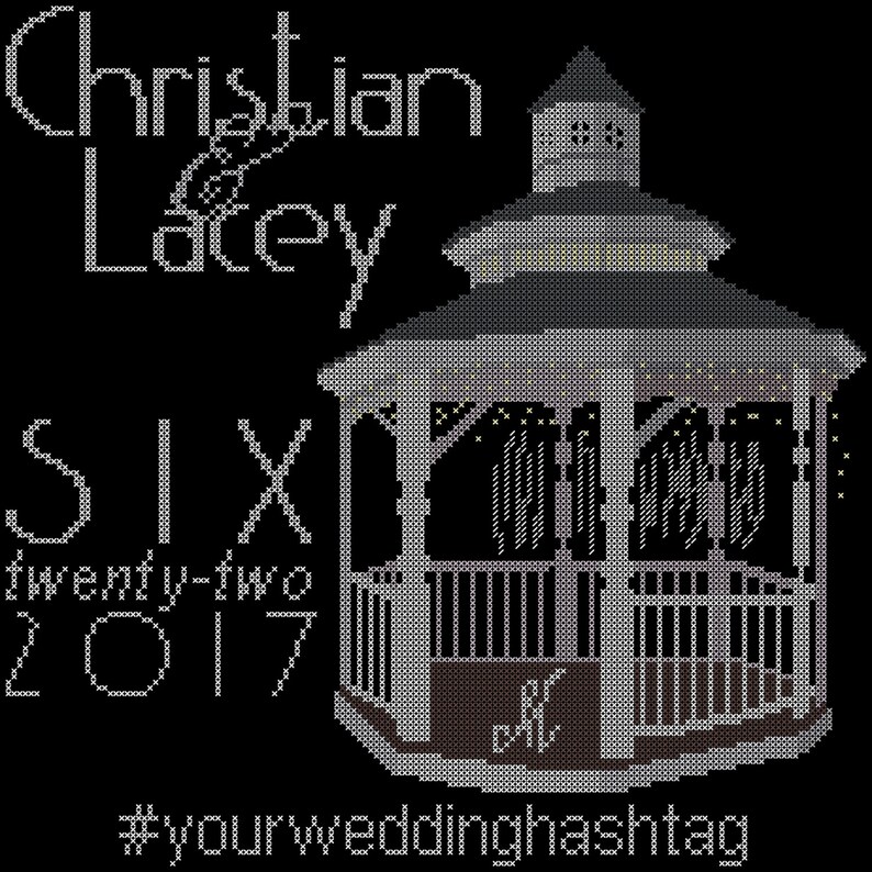Gazebo Wedding cross stitch pattern