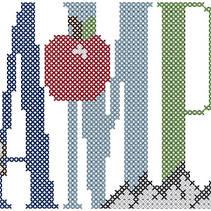 New Hampshire Cross Stitch PDF Pattern, New Hampshire Vacation Cross Stitch PDF Chart, New Hampshire Travel Counted Cross Stitch Chart