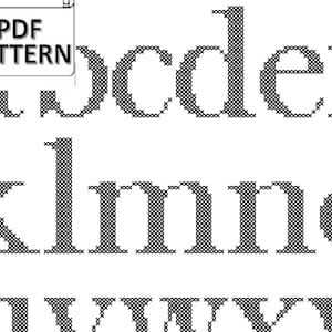 Small Alphabet PDF Cross Stitch Pattern Capital and Lowercase A-Z for ...