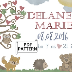 Schema punto croce per bambini animali del bosco PDF, schema punto croce per bambini animali, schema punto croce per nascita bambini, schema punto croce per bambini foresta