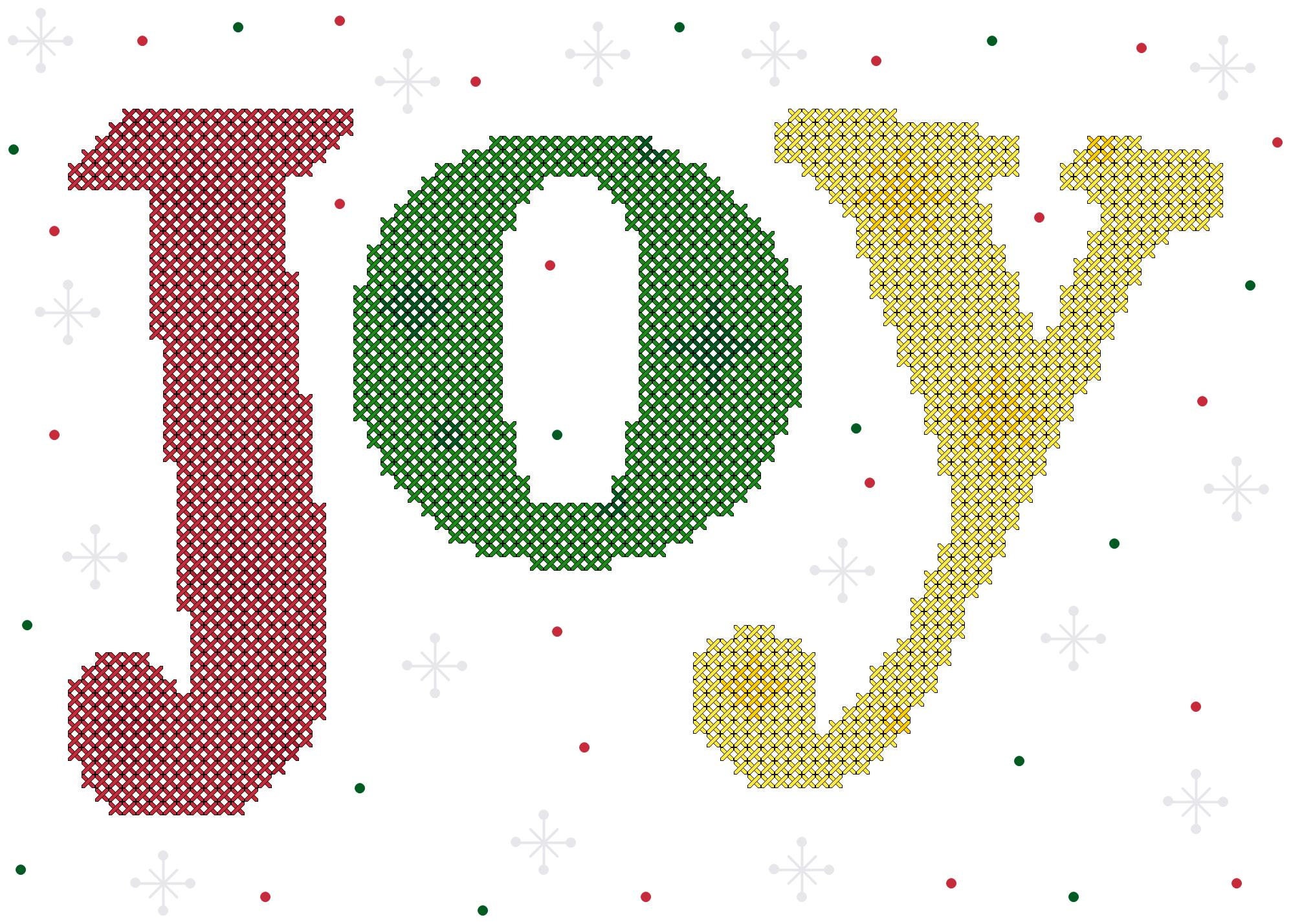 Joy Christmas Cross Stitch Pattern joy cross-stitch pattern