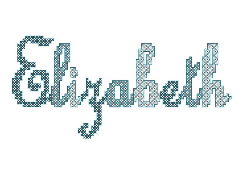 Name Cross Stitch Pattern Kids Name Cross Stitch Chart Cross Etsy
