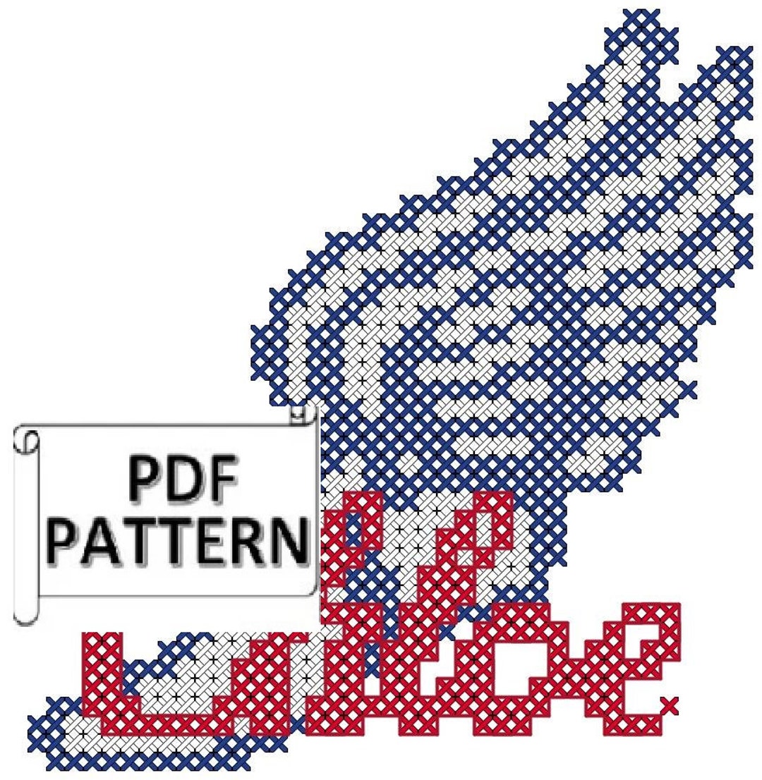 Flying Shoe Cross Stitch Pattern: Track and Field Ornament (PDF Pattern)