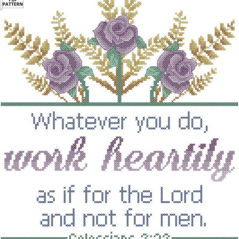 Cross Stitch Bible Verse - Etsy