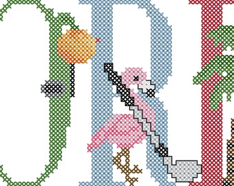 Florida State Cross Stitch Pattern: Famous Art, Wedding, Housewarming (PDF Pattern)