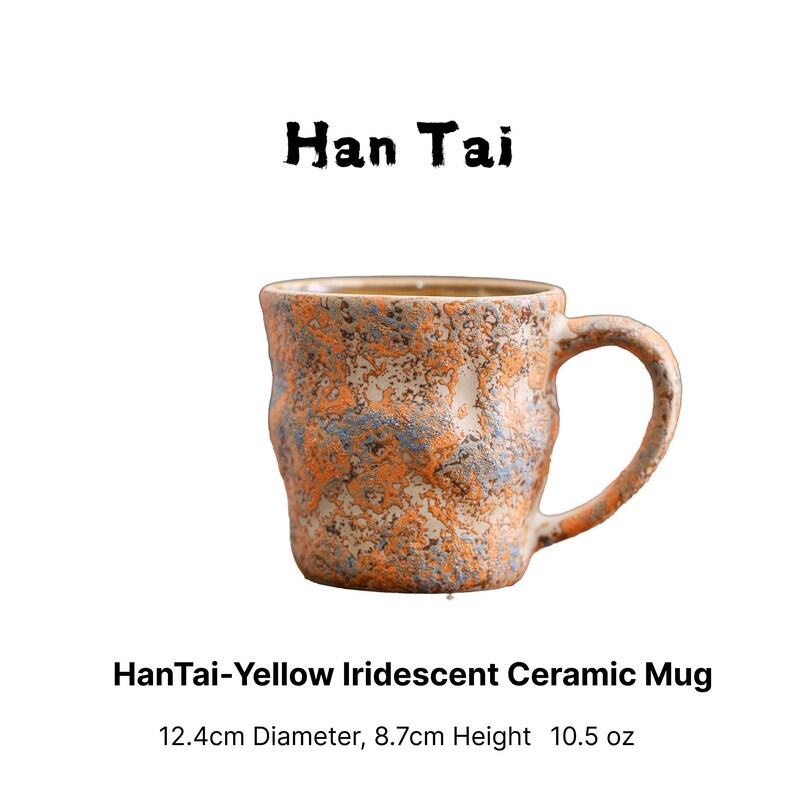 Handmade Nordic Ceramic Coffee Mug: Rustic Latte Cup, Artisan Pottery, 10.2oz Latte