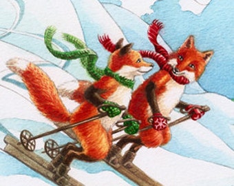 Set of 6 The Bunny Hill Cards