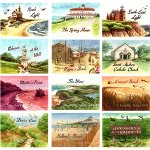 Ensemble de cartes postales Block Island